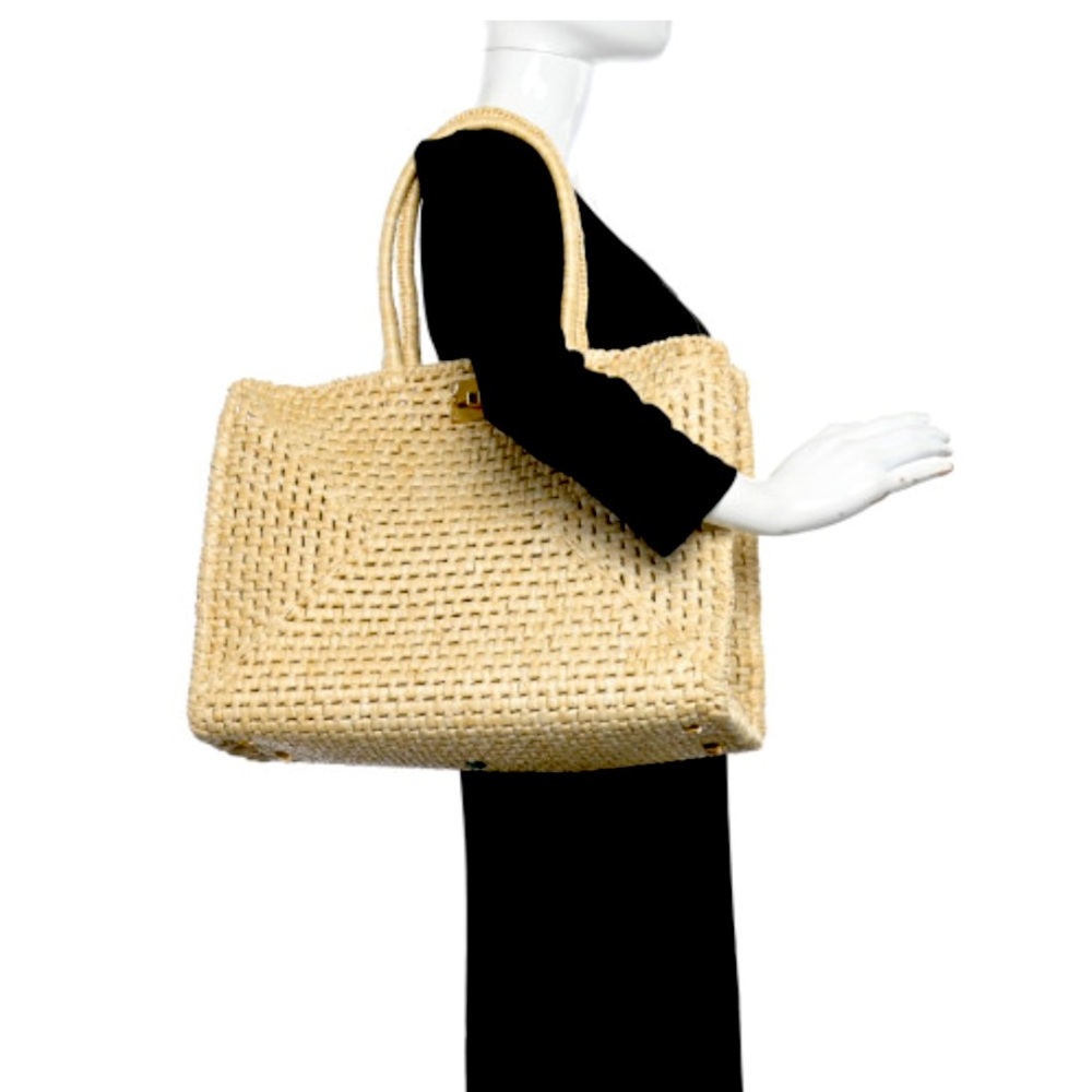 Ferragamo Raffia Studio Box XL